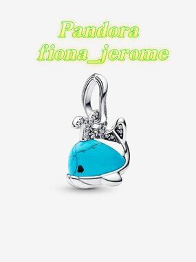 Pandora Turquoise-coloured Whale Dangle Charm